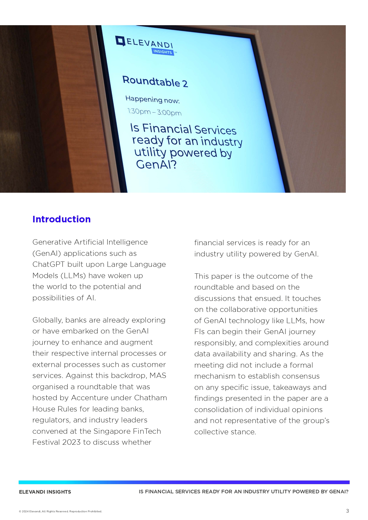 Elevandi Insights Report_Is Financial Services ready for an industry utility powered by GenAI 
