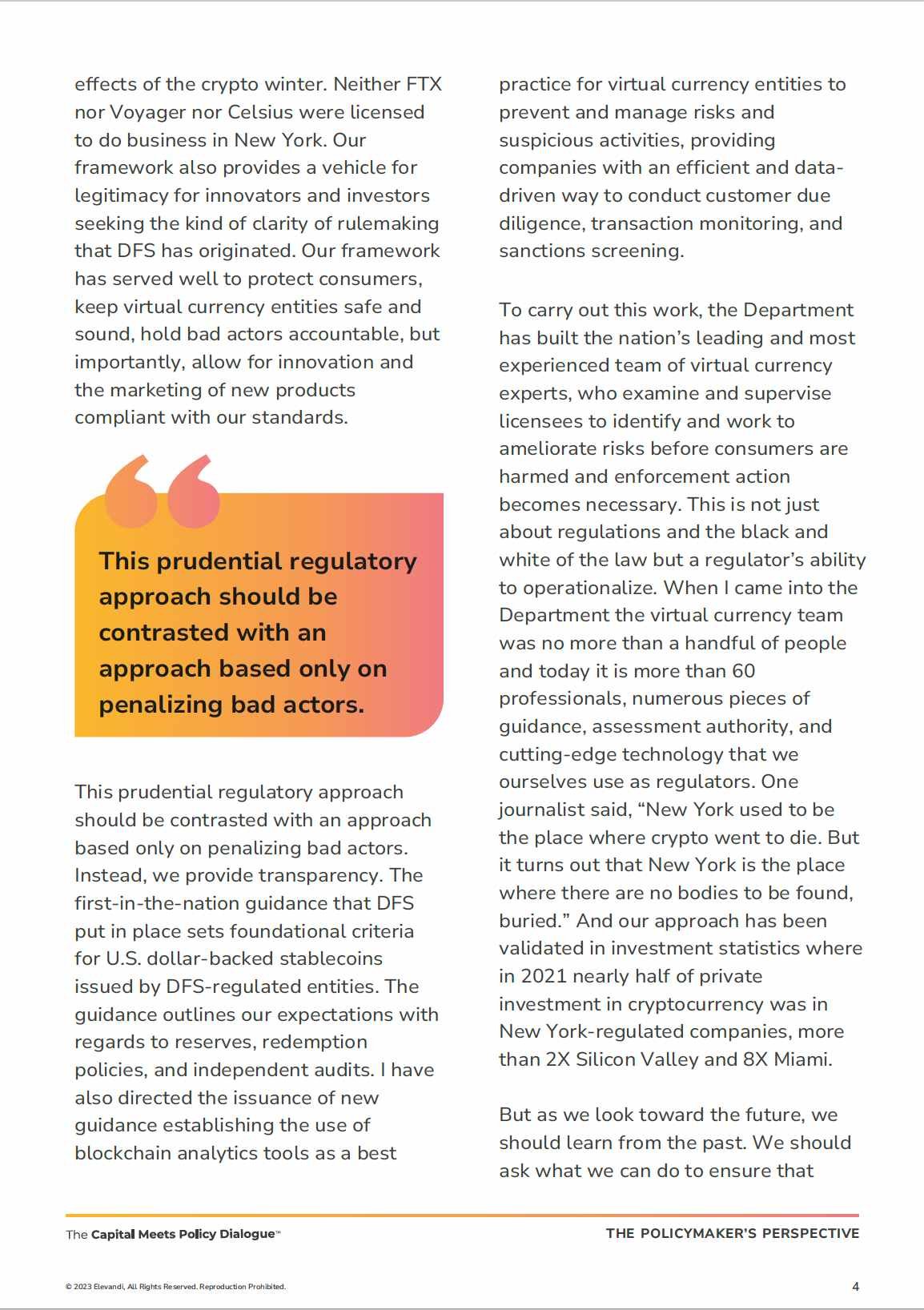 The Policymakers Perspective - The Capital Meets Policy Dialogue - Zurich, June 2023_p4