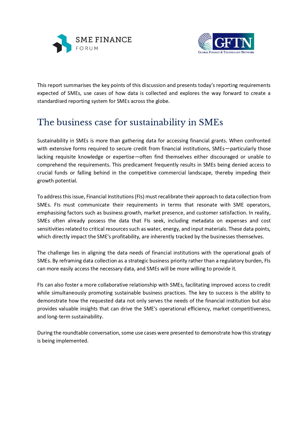 Roundtable_Report_Measuring SME sustainability_ Challenges and opportunities_GSMEFF_2024_page-0002