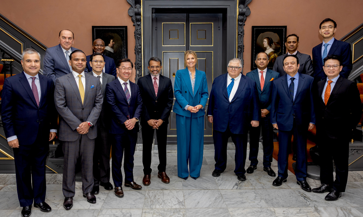 Her Majesty Queen Máxima Hosts the International Advisory Board of the Global Finance & Technology Network at Huis ten Bosch Palace